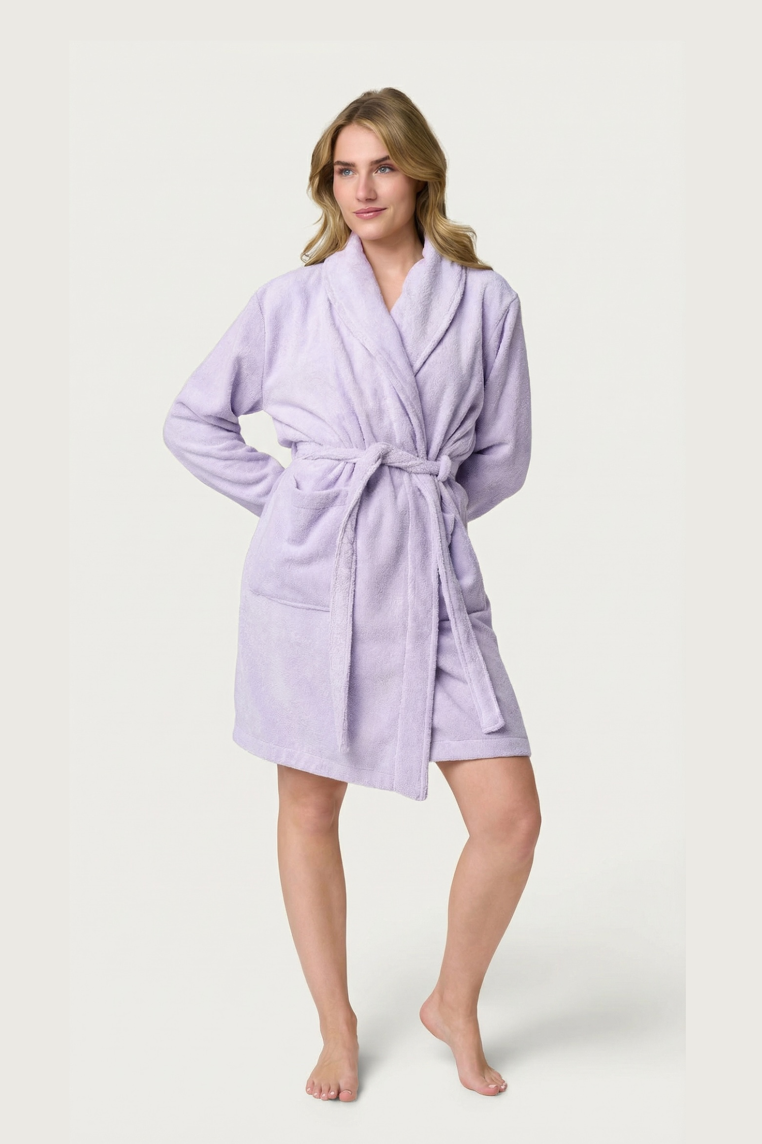 Hotel Vibes Bathrobe Lavender Short