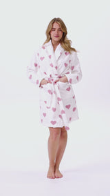hearts bathrobe